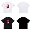 Bathing Shark and ape head print T Shirts NextBlock
