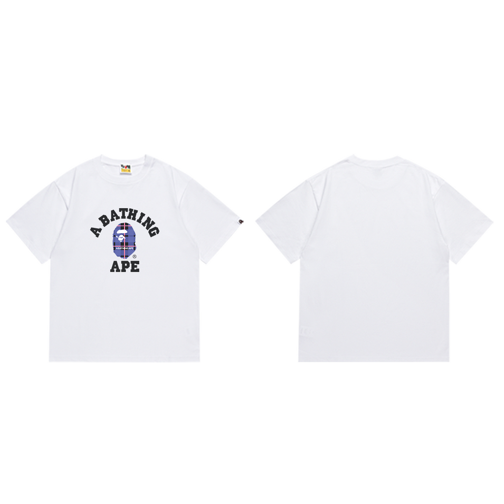 Bathing Shark and ape head print T-Shirt NextBlock