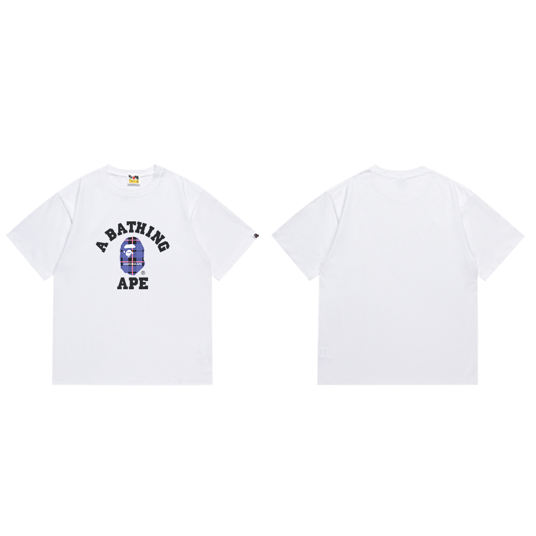 Bathing Shark and ape head print T-Shirt NextBlock