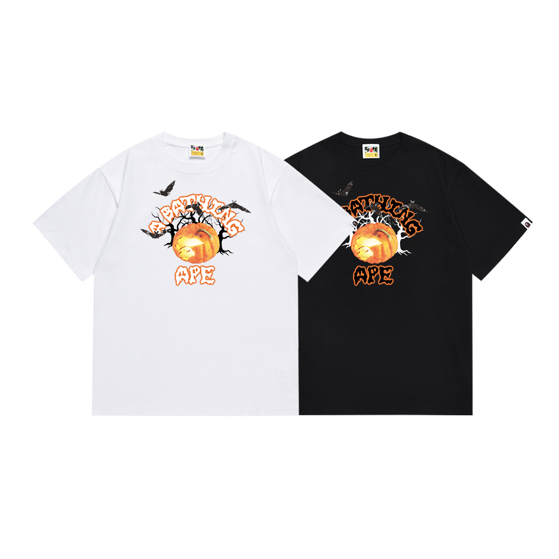 Bathing Shark and ape head print T Shirts NextBlock