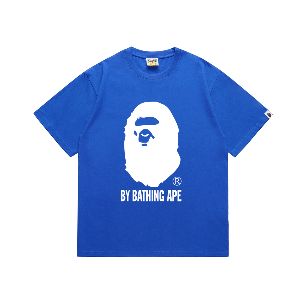 Bathing Shark and ape head print T-Shirt NextBlock