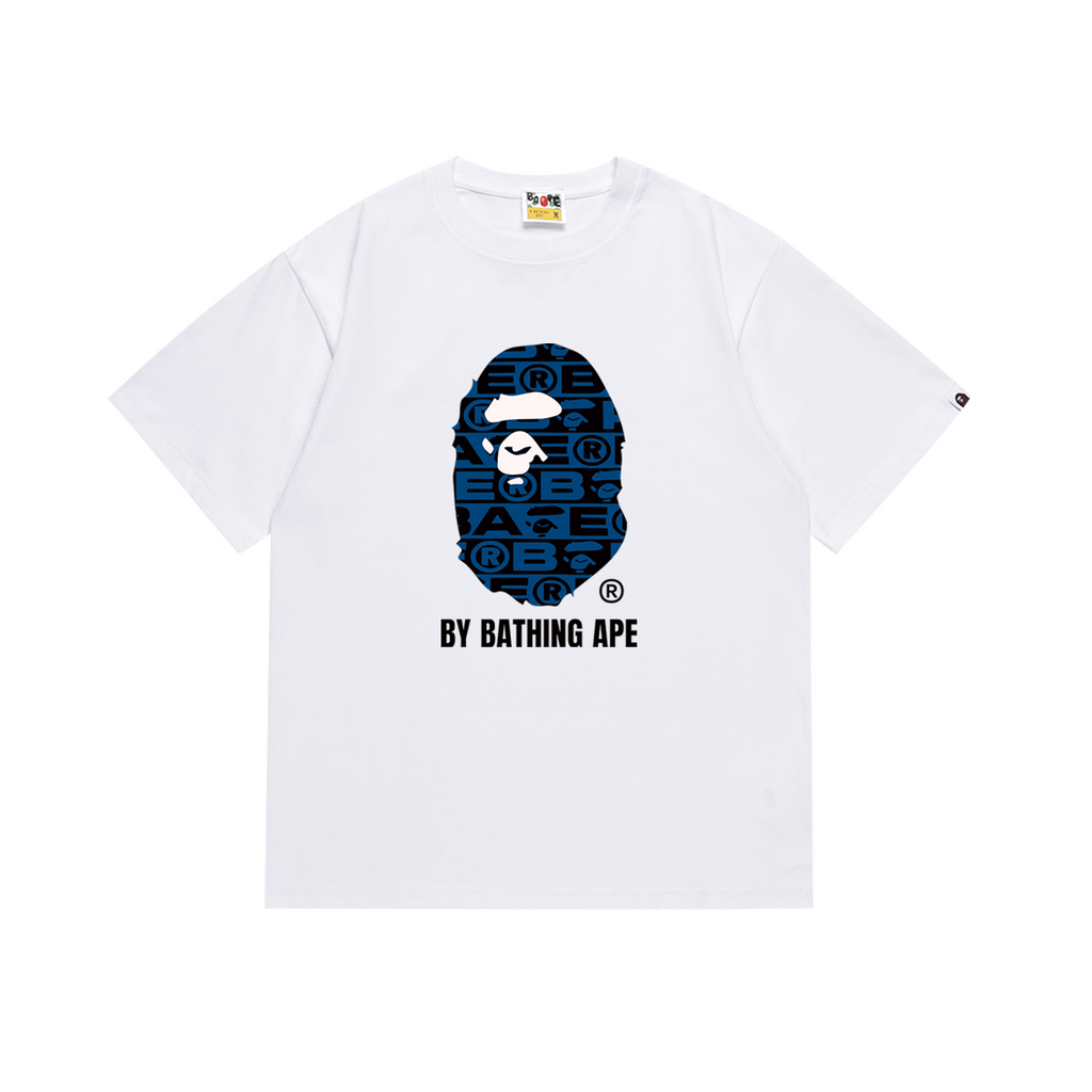 Bathing Shark and ape head print T Shirts NextBlock