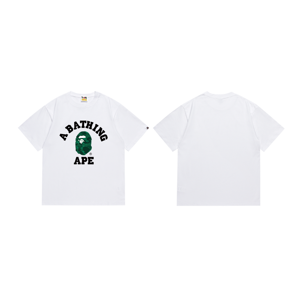Bathing Shark and ape head print T-Shirt NextBlock