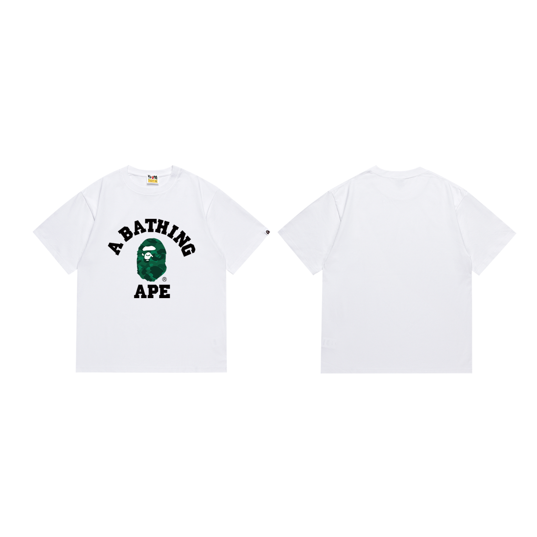 Bathing Shark and ape head print T-Shirt NextBlock