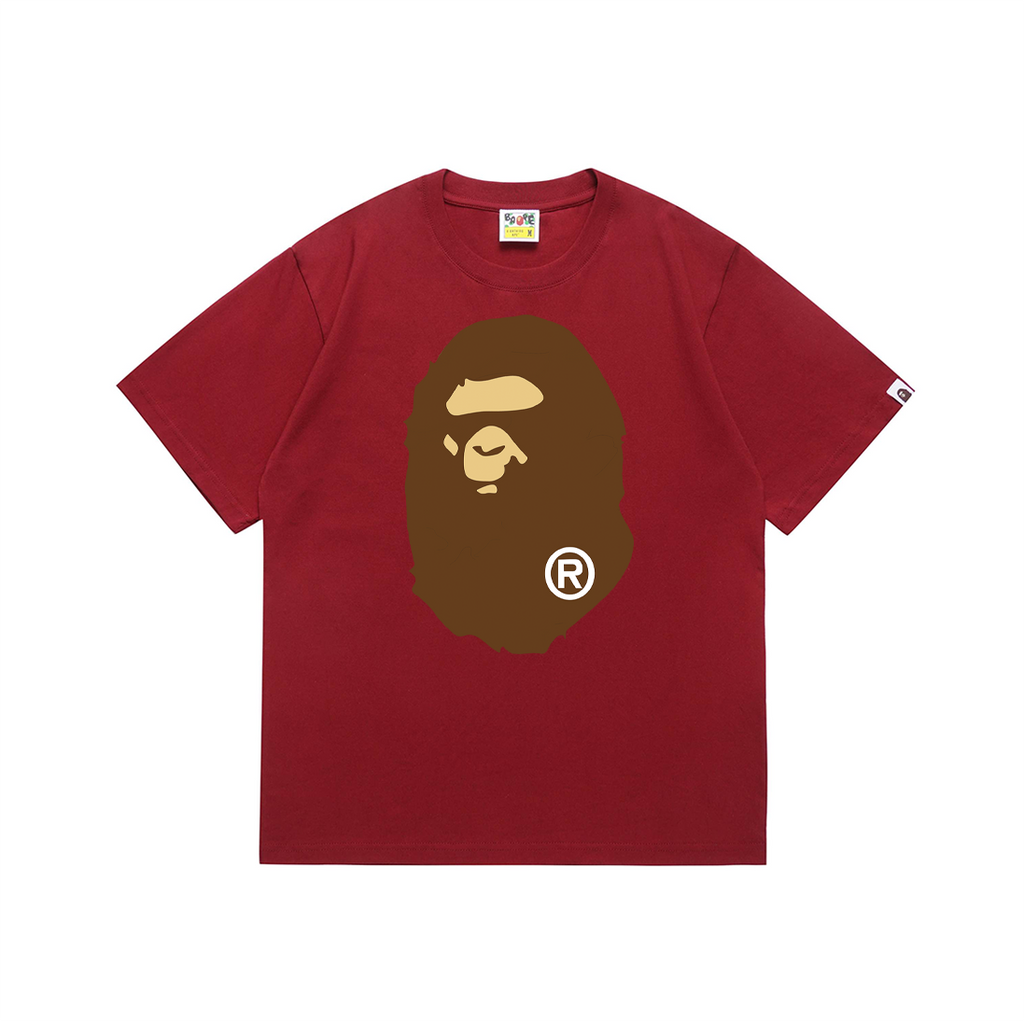 Bathing Shark and ape head print T-Shirt NextBlock