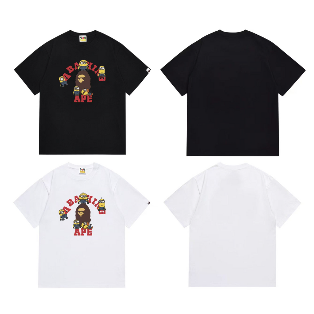 Bathing Shark and ape head print T-Shirt NextBlock