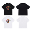 Bathing Shark and ape head print T-Shirt NextBlock