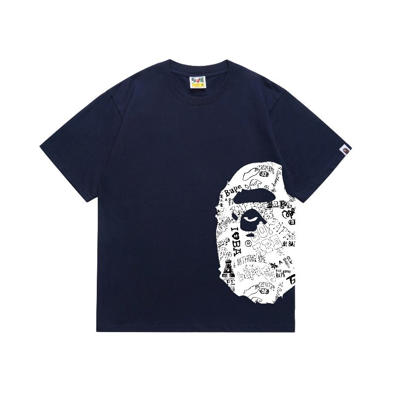 Bathing Shark and ape head print T Shirts NextBlock