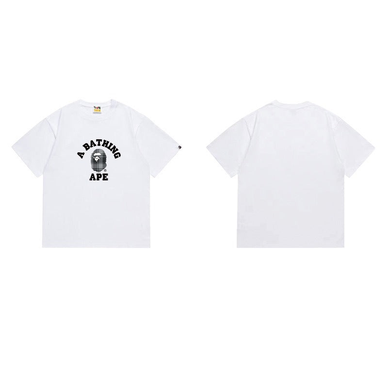 Bathing Shark and ape head print T Shirts NextBlock