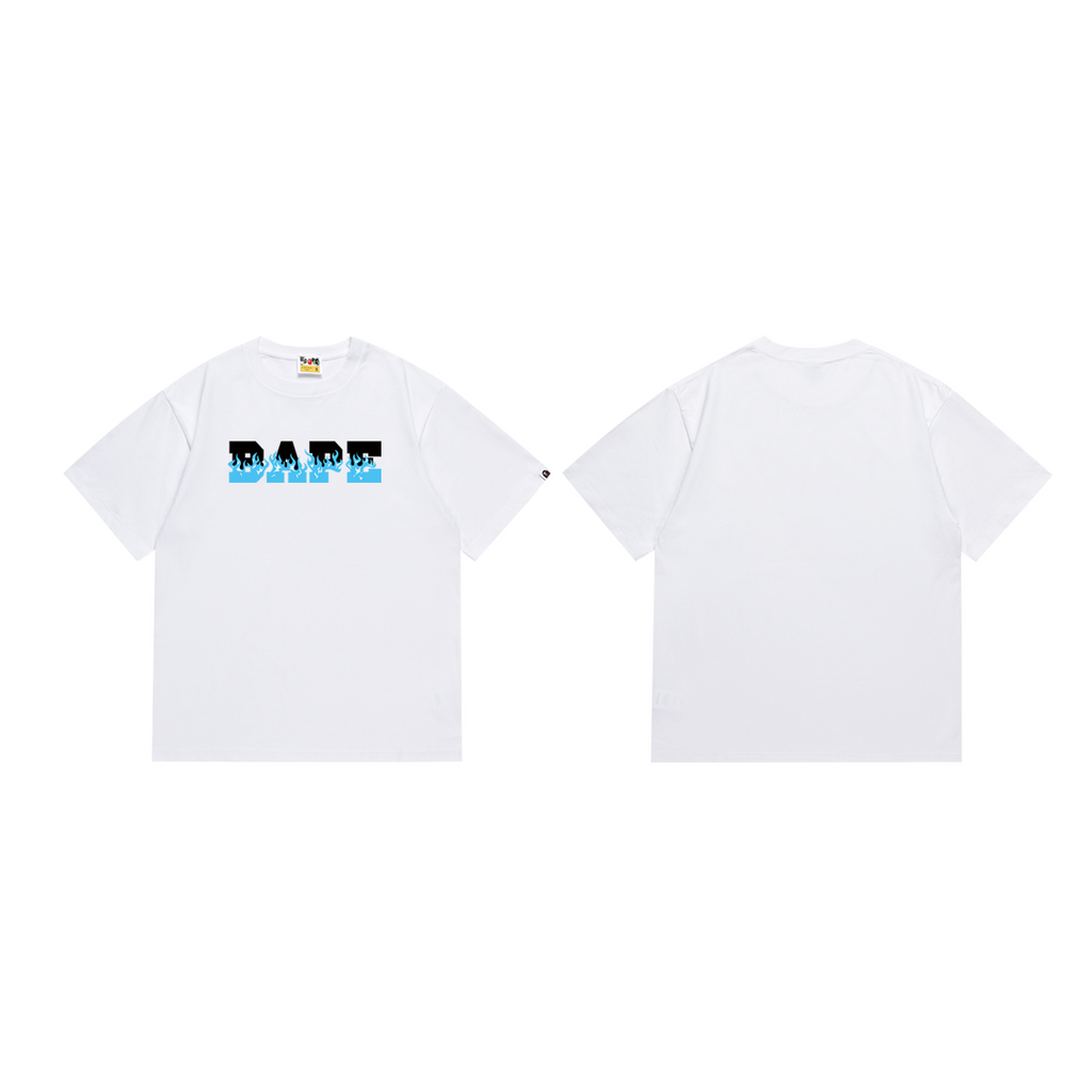 Bathing Shark and ape head print T-Shirt NextBlock