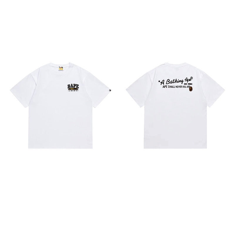 Bathing Shark and ape head print T Shirts NextBlock
