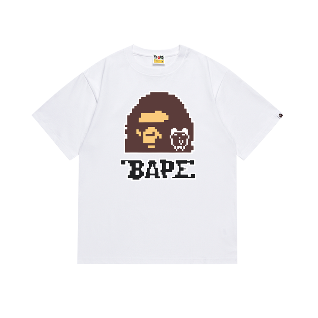 Bathing Shark and ape head print T-Shirt NextBlock