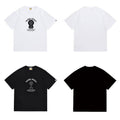 Bathing Shark and ape head print T Shirts NextBlock
