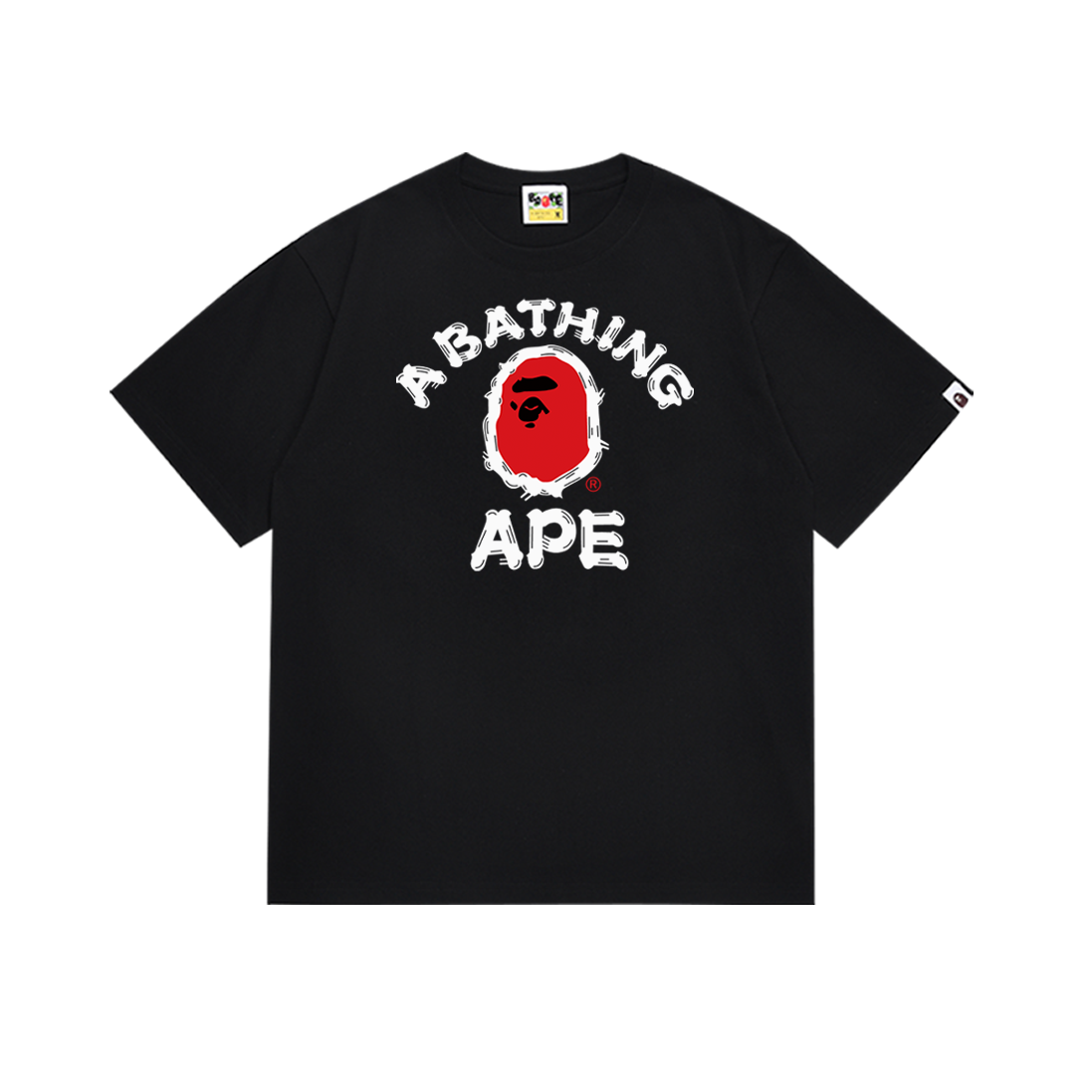 Bathing Shark and ape head print T-Shirt NextBlock