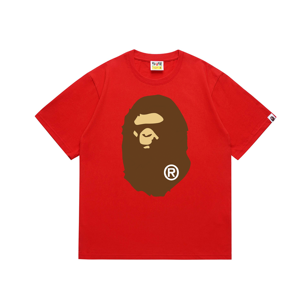 Bathing Shark and ape head print T-Shirt NextBlock
