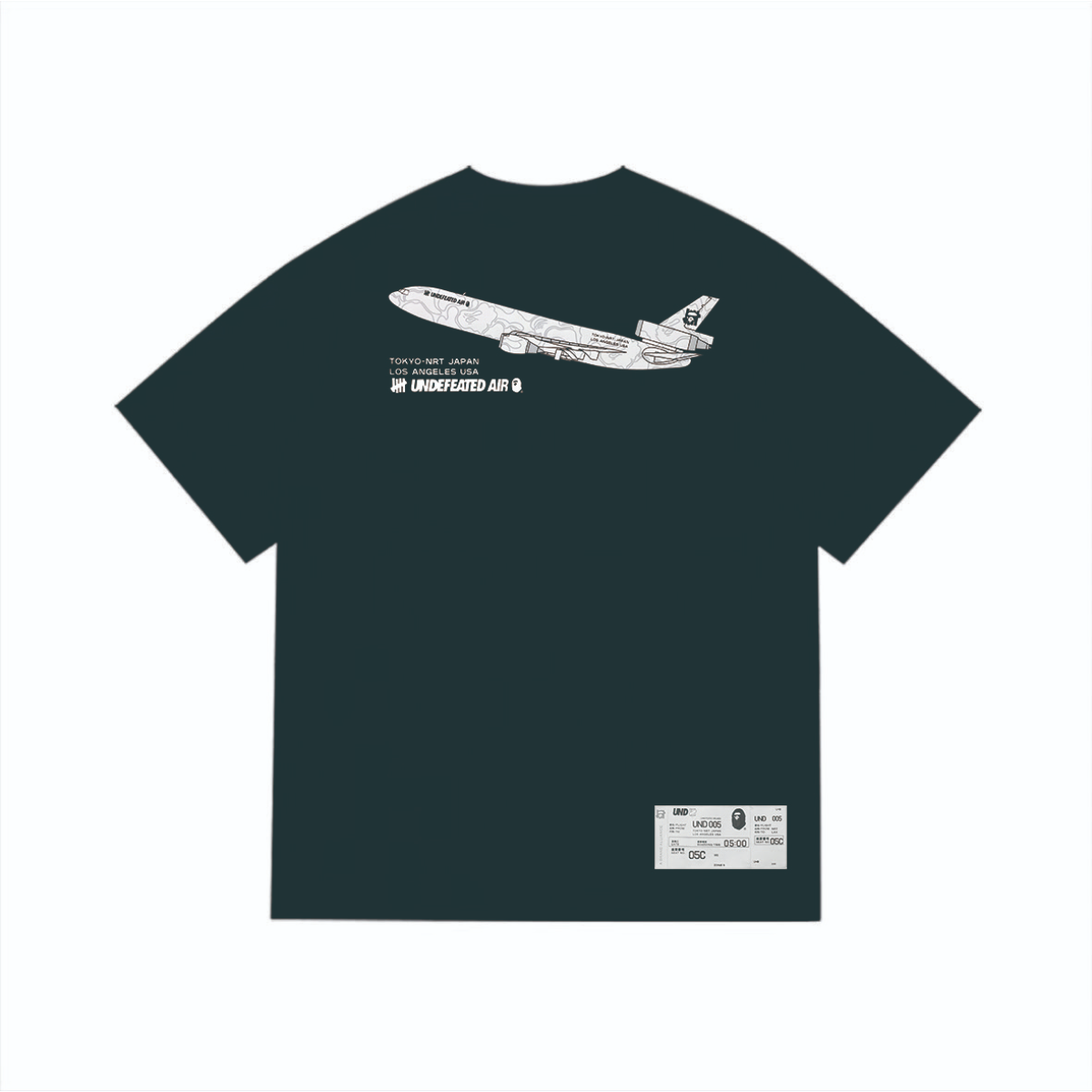 Bathing Shark and ape head print T-Shirt NextBlock