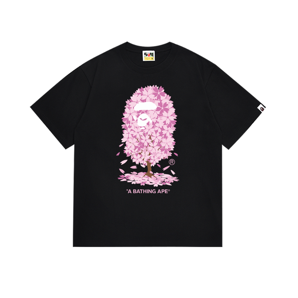 Bathing Shark and ape head print T-Shirt NextBlock