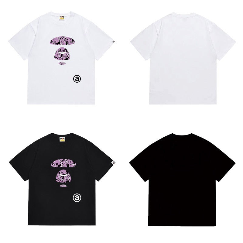Bathing Shark and ape head print T Shirts NextBlock