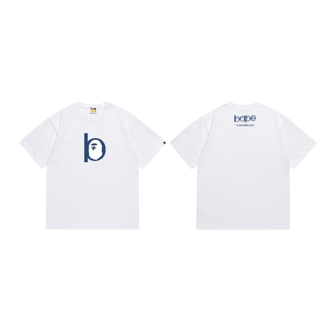 Bathing Shark and ape head print T-Shirt NextBlock