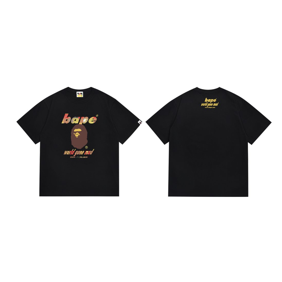 Bathing Shark and ape head print T-Shirt NextBlock
