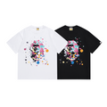 Bathing Shark and ape head print T-Shirt NextBlock