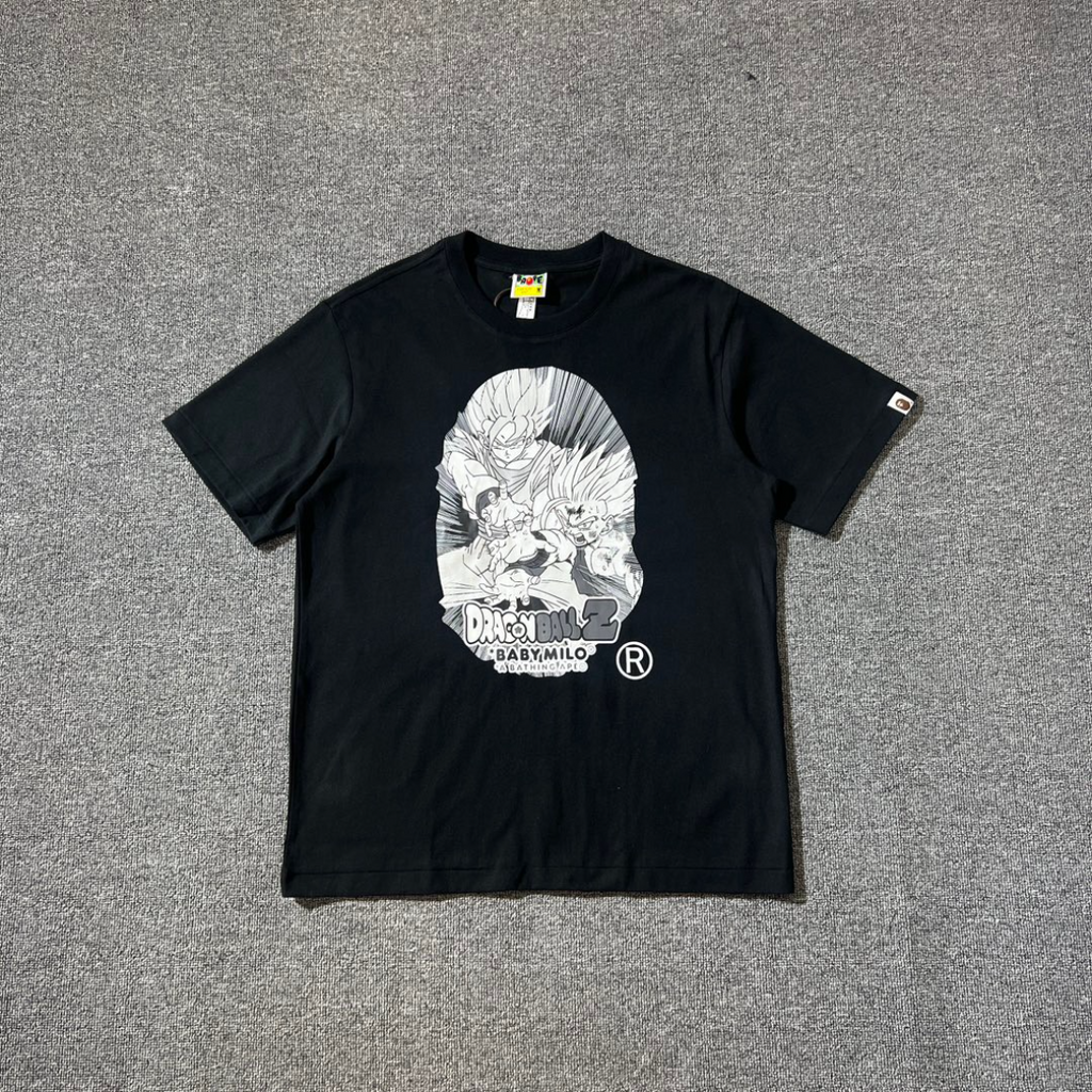 Bathing Shark and ape head print T-Shirt NextBlock