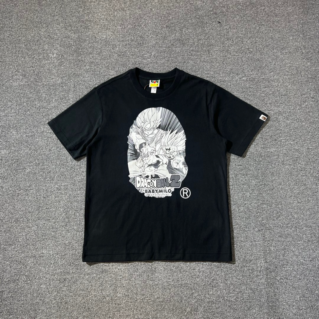 Bathing Shark and ape head print T-Shirt NextBlock
