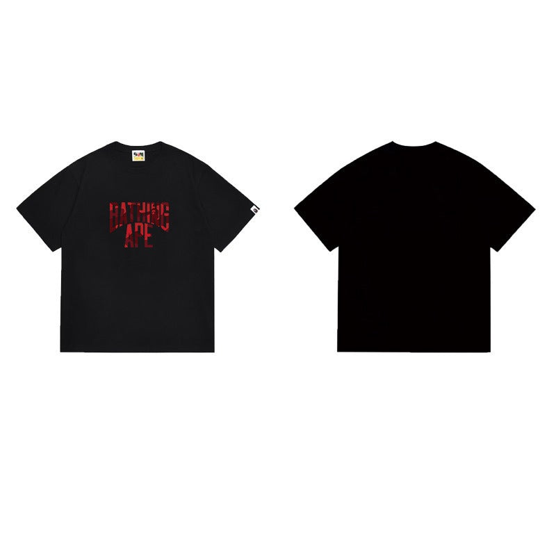 Bathing Shark and ape head print T Shirts NextBlock