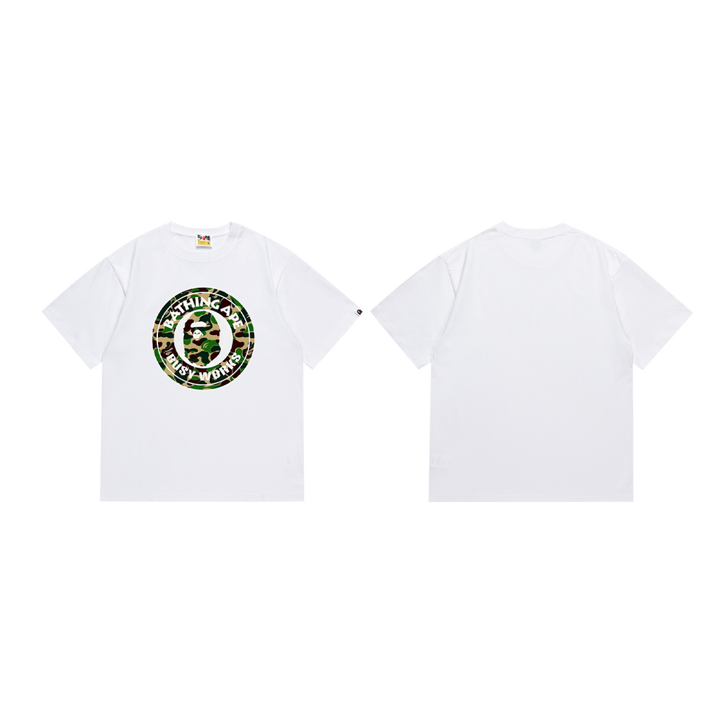 Bathing Shark and ape head print T-Shirt NextBlock