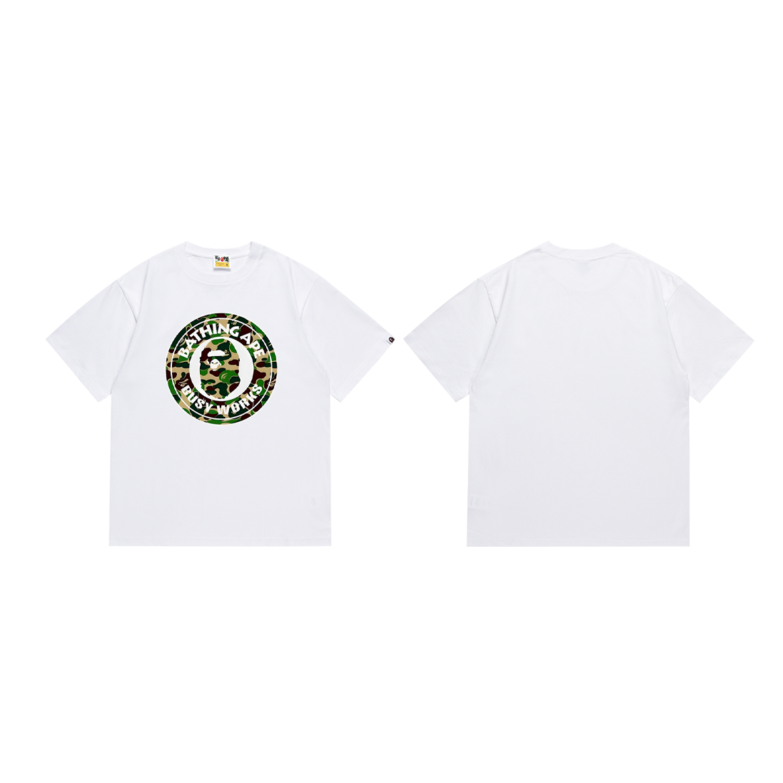 Bathing Shark and ape head print T-Shirt NextBlock
