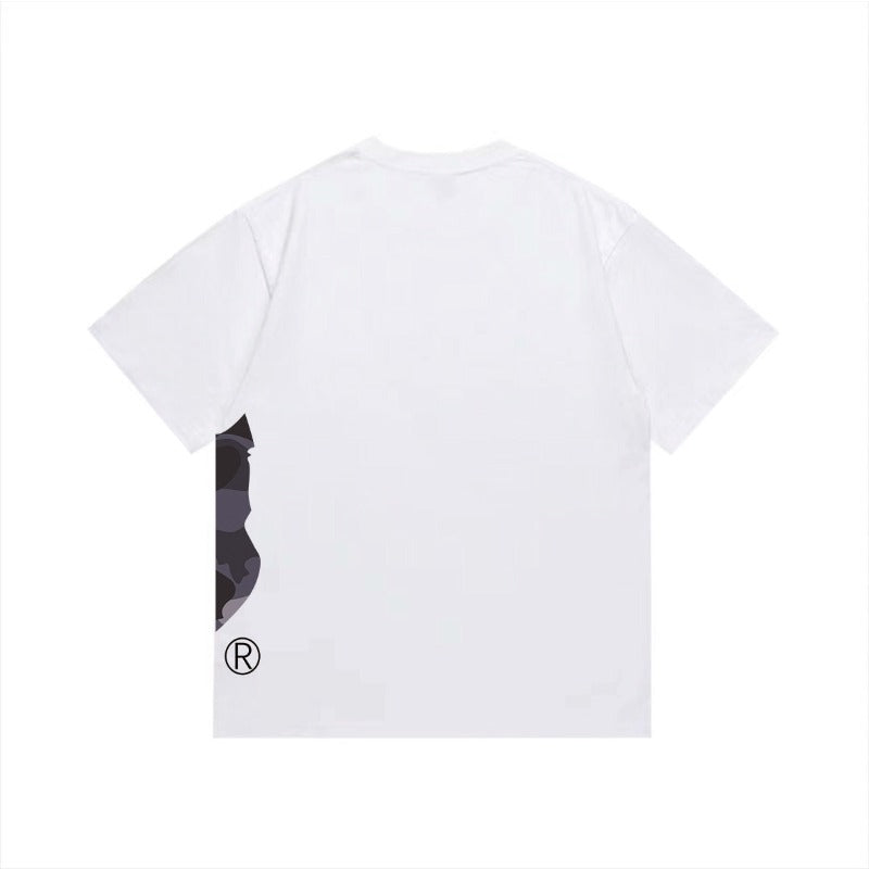 Bathing Shark and ape head print T Shirts NextBlock