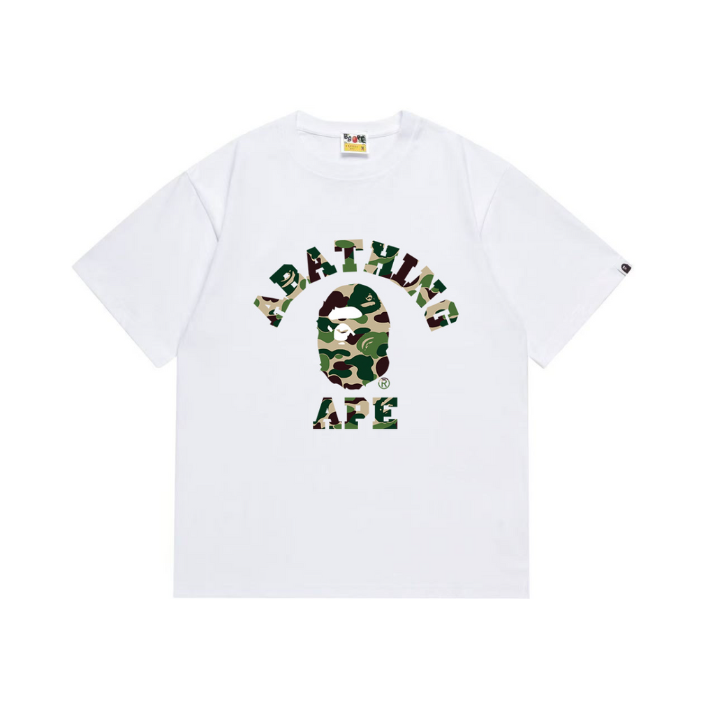 Bathing Shark and ape head print T-Shirt NextBlock