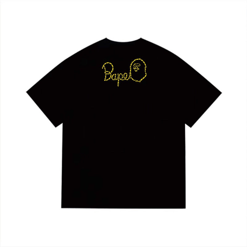 Bathing Shark and ape head print T Shirts NextBlock