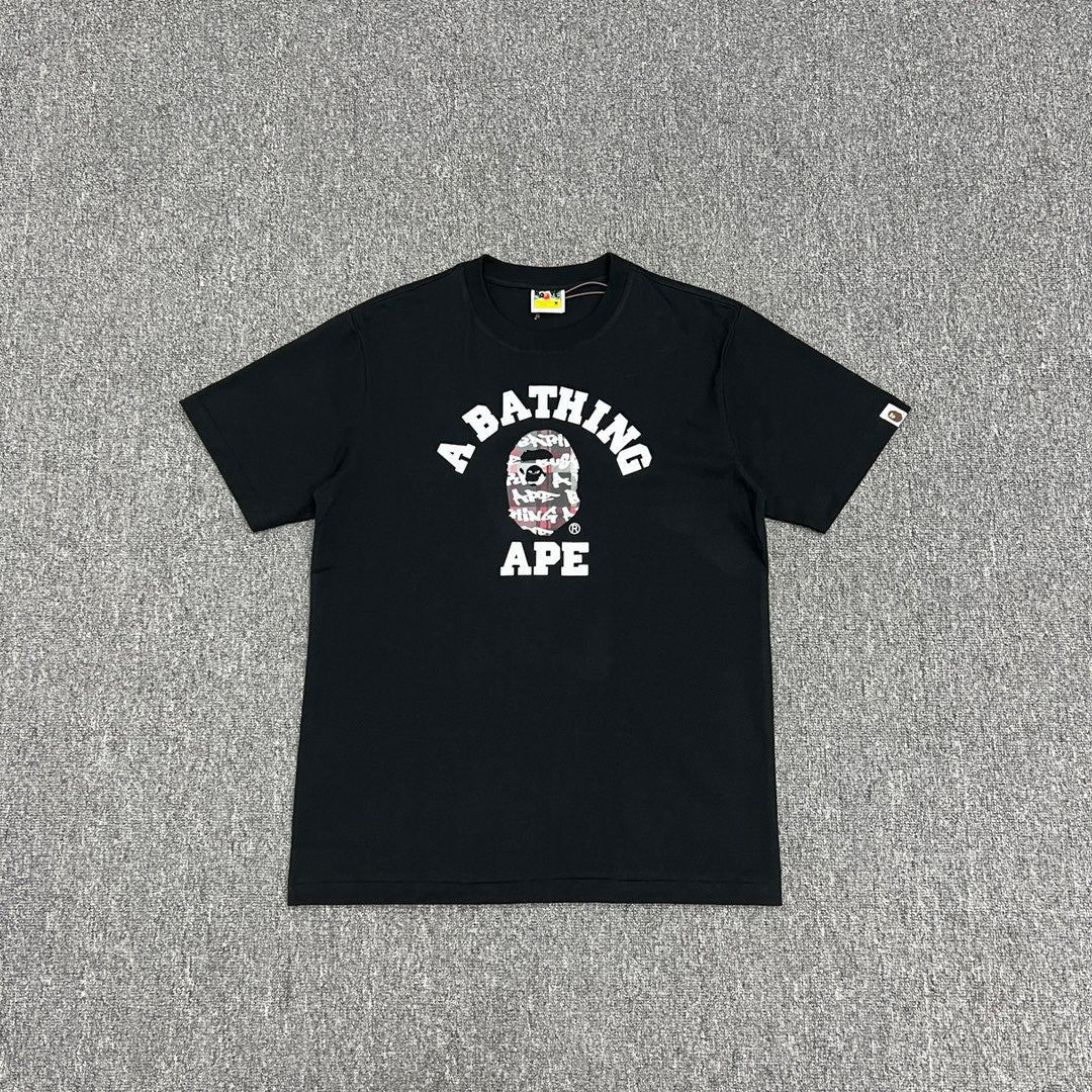 Bathing Shark and ape head print T-Shirt NextBlock