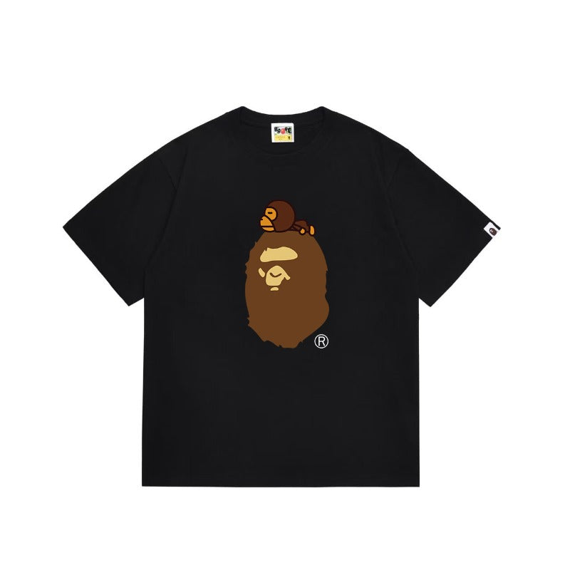 Bathing Shark and ape head print T Shirts NextBlock
