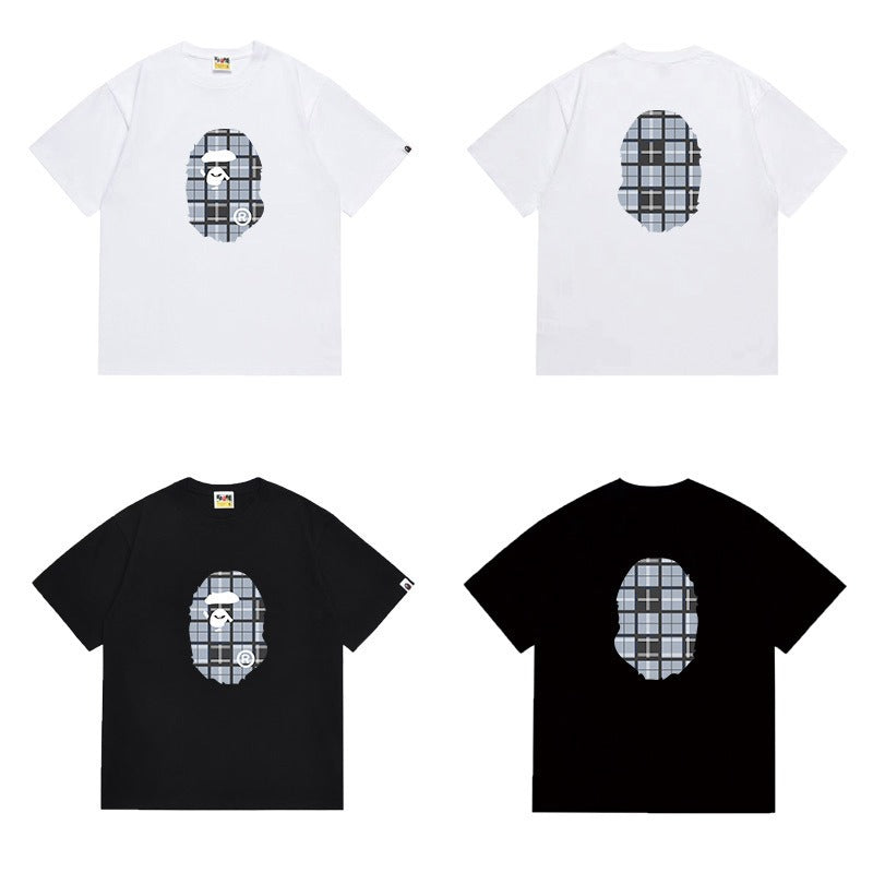 Bathing Shark and ape head print T Shirts NextBlock