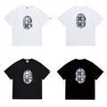 Bathing Shark and ape head print T Shirts NextBlock