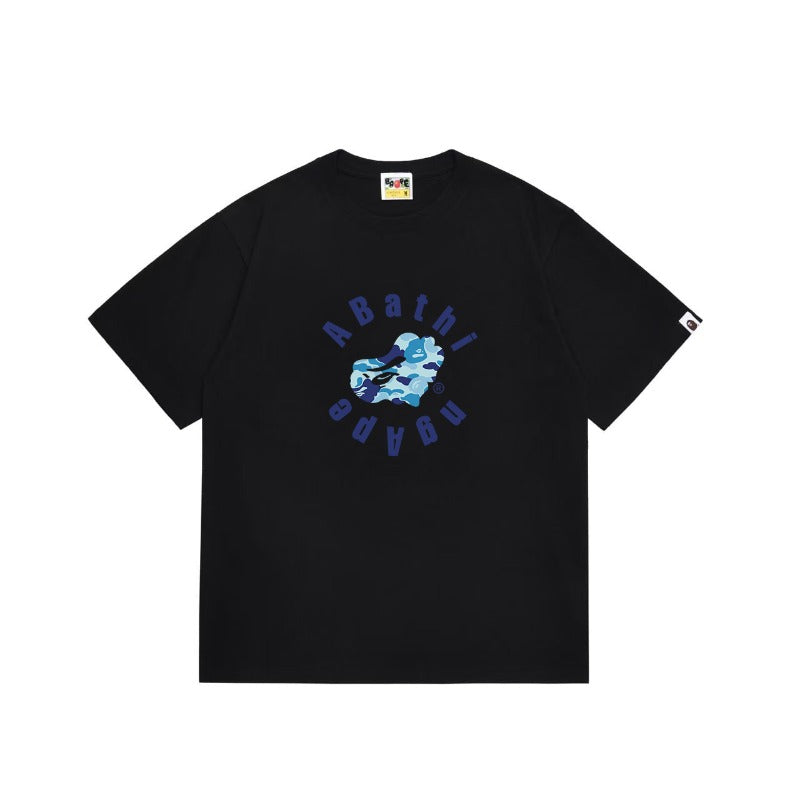 Bathing Shark and ape head print T Shirts NextBlock