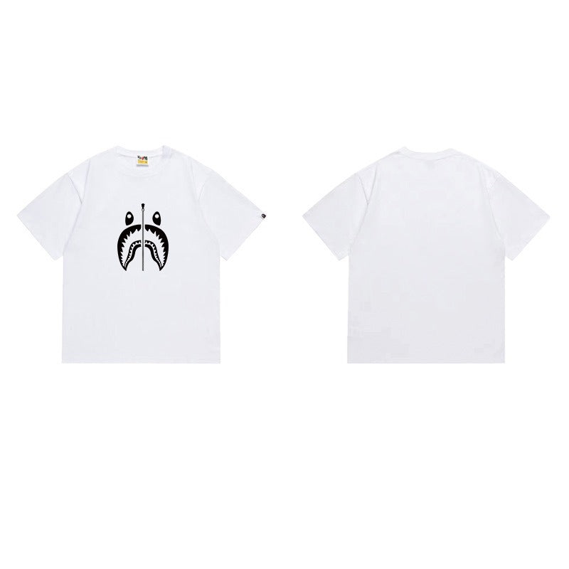 Bathing Shark and ape head print T Shirts NextBlock