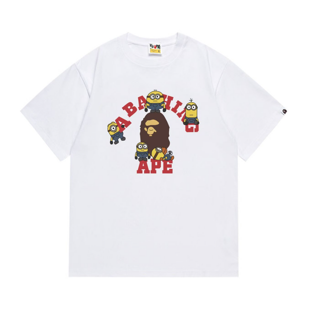 Bathing Shark and ape head print T-Shirt NextBlock