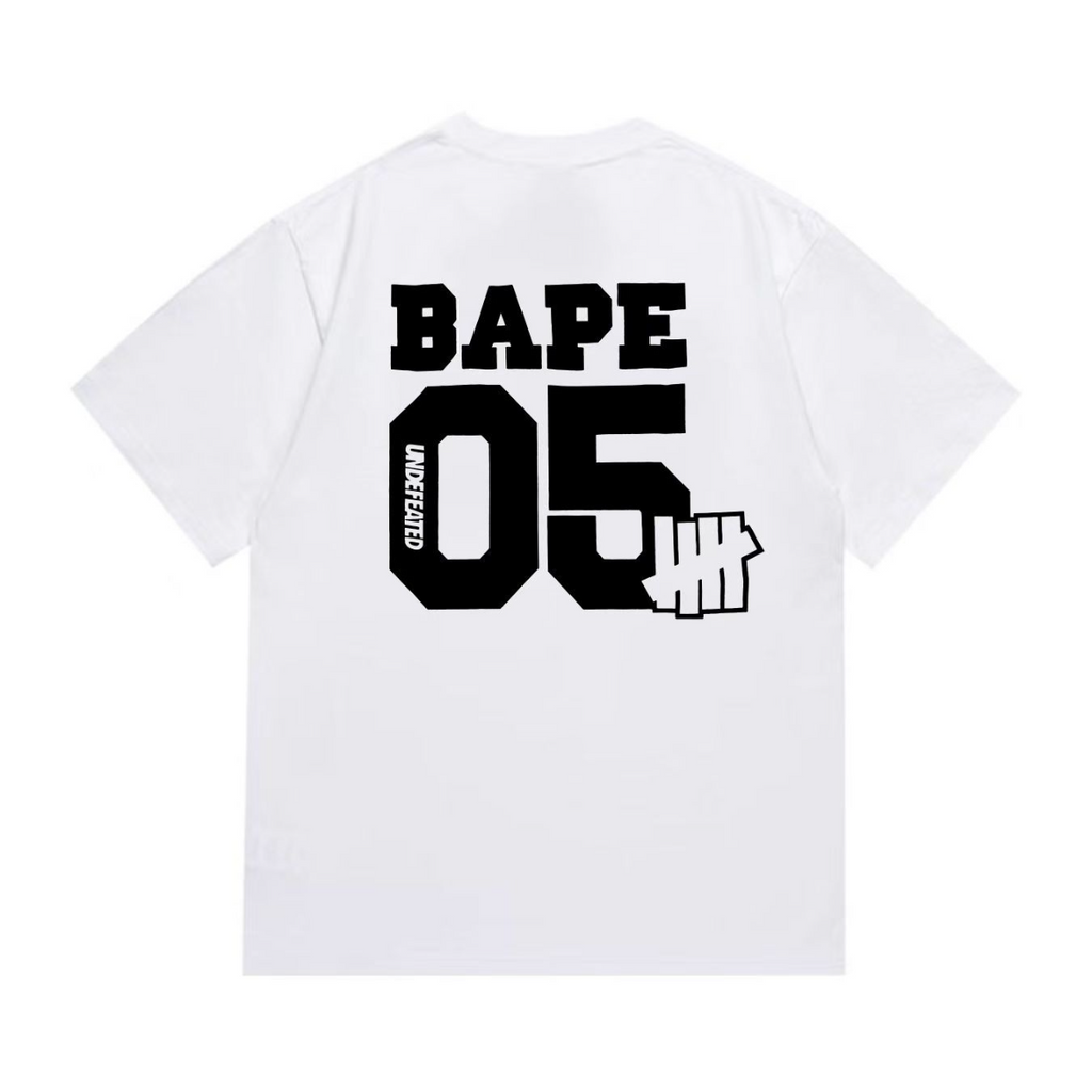 Bathing Shark and ape head print T-Shirt NextBlock