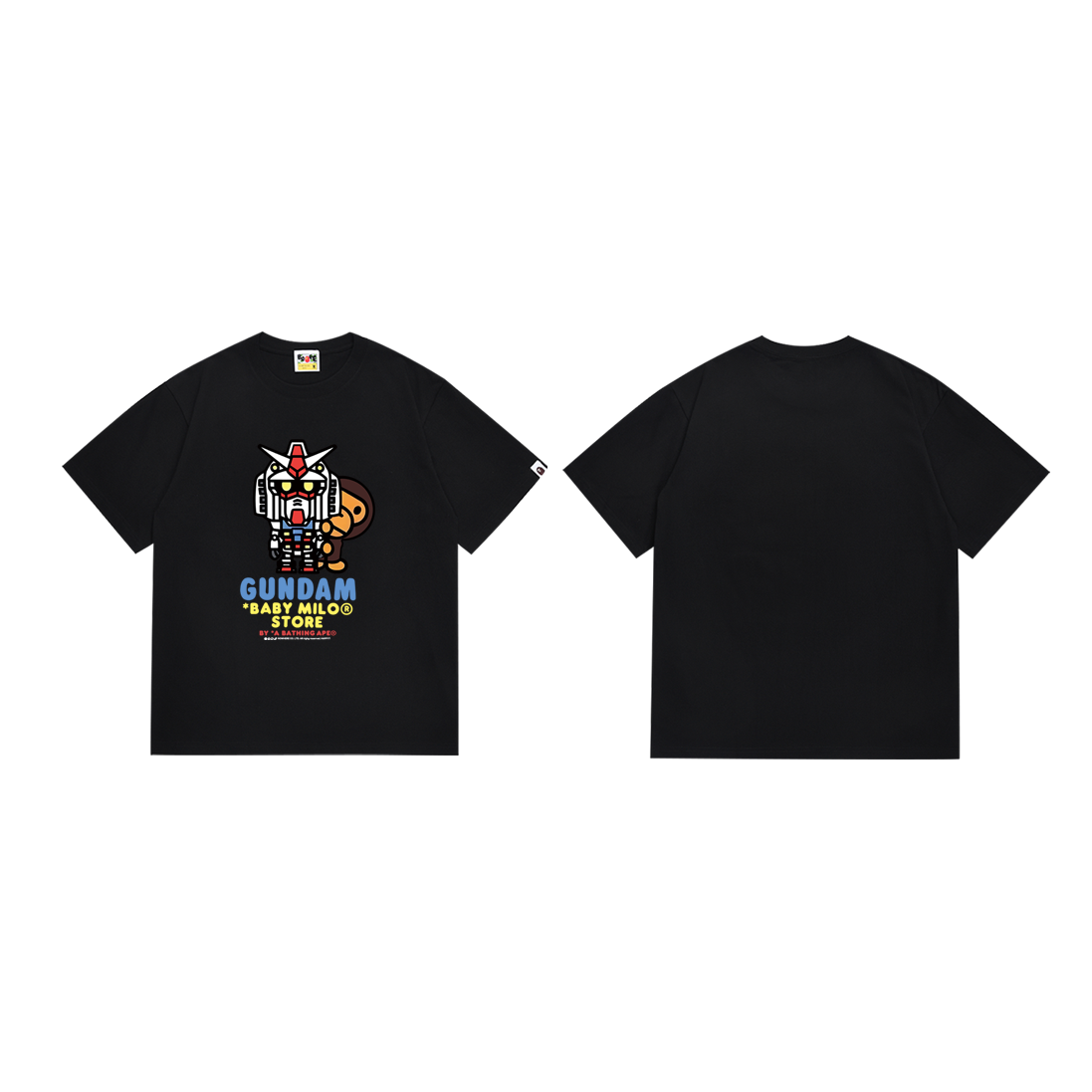 Bathing Shark and ape head print T-Shirt NextBlock