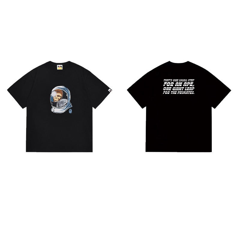 Bathing Shark and ape head print T Shirts NextBlock