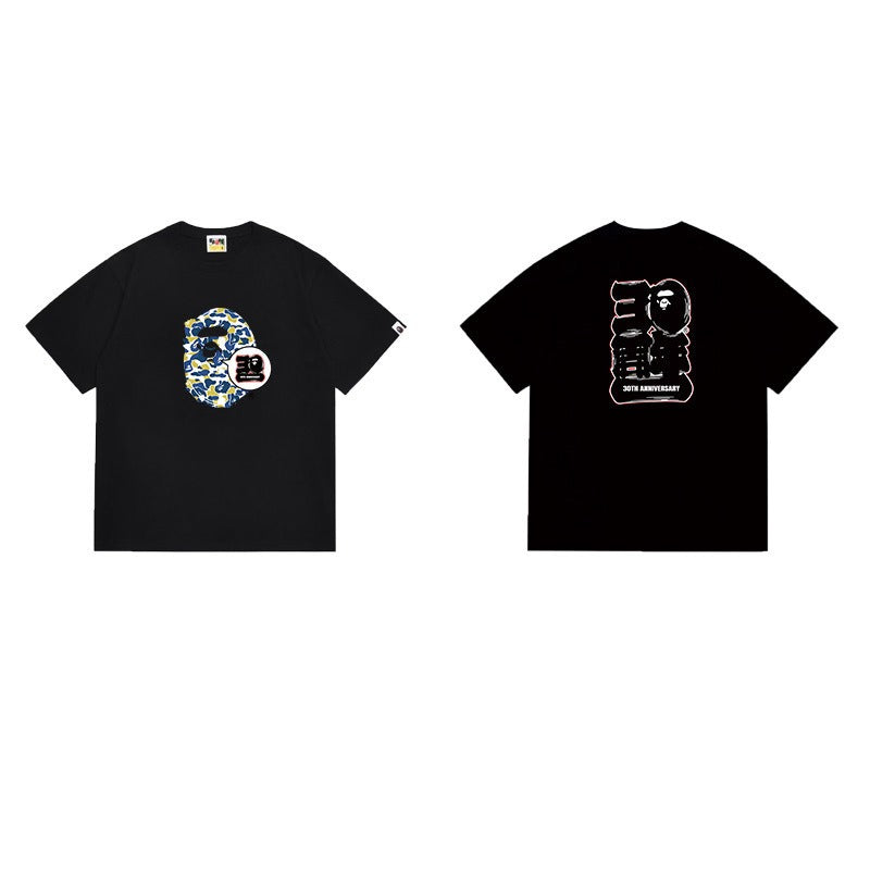 Bathing Shark and ape head print T Shirts NextBlock