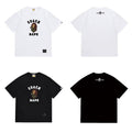 Bathing Shark and ape head print T Shirts NextBlock