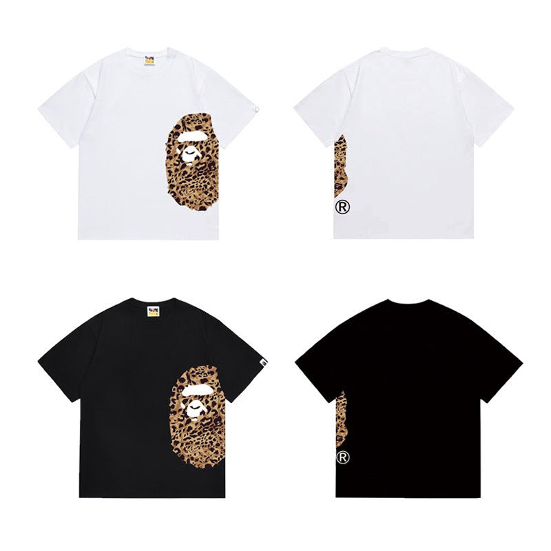 Bathing Shark and ape head print T Shirts NextBlock