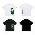 Bathing Shark and ape head print T Shirts NextBlock