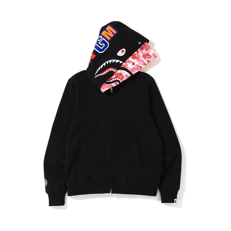 Bathing Shark and ape head print Hoodie Autumn and Winter Fashion Brand Cardigan Zipper Hoodie Youth Fashion NextBlock