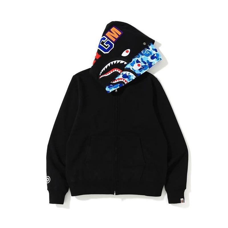 Bathing Shark and ape head print Hoodie Autumn and Winter Fashion Brand Cardigan Zipper Hoodie Youth Fashion NextBlock