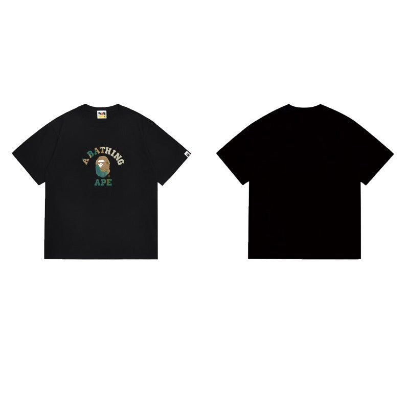 Bathing Shark and ape head print T Shirts NextBlock